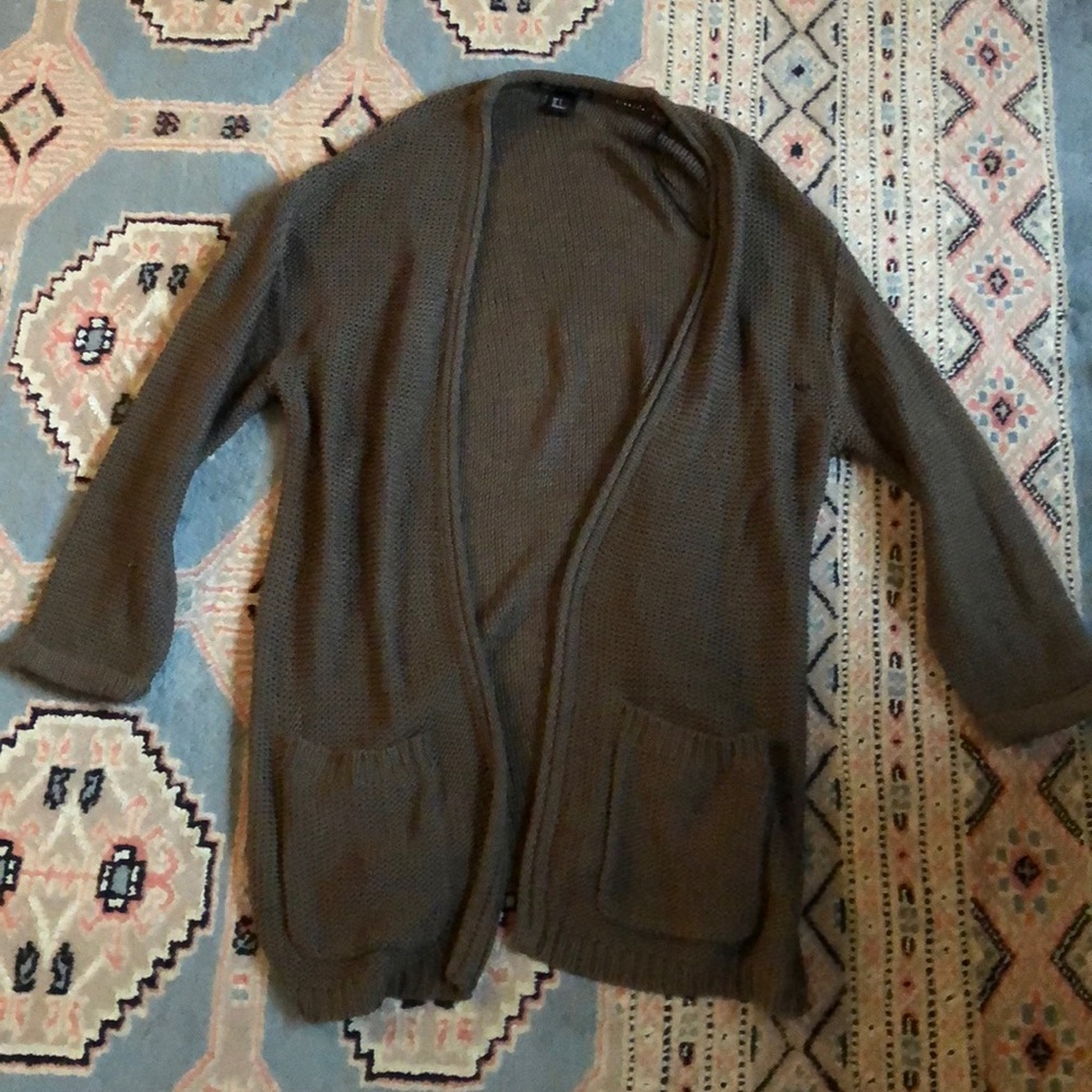 H&M slouchy olive green cardigan